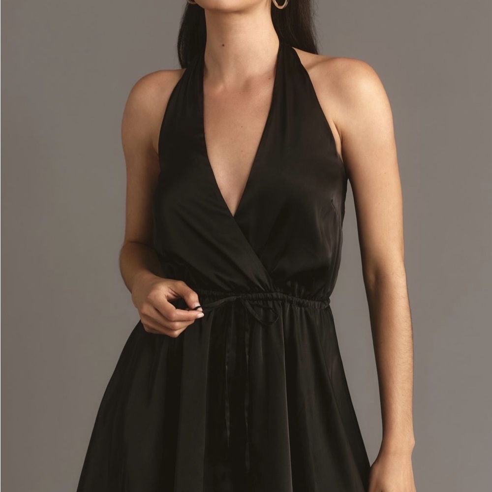 Hutch Black Halter Mini Dress